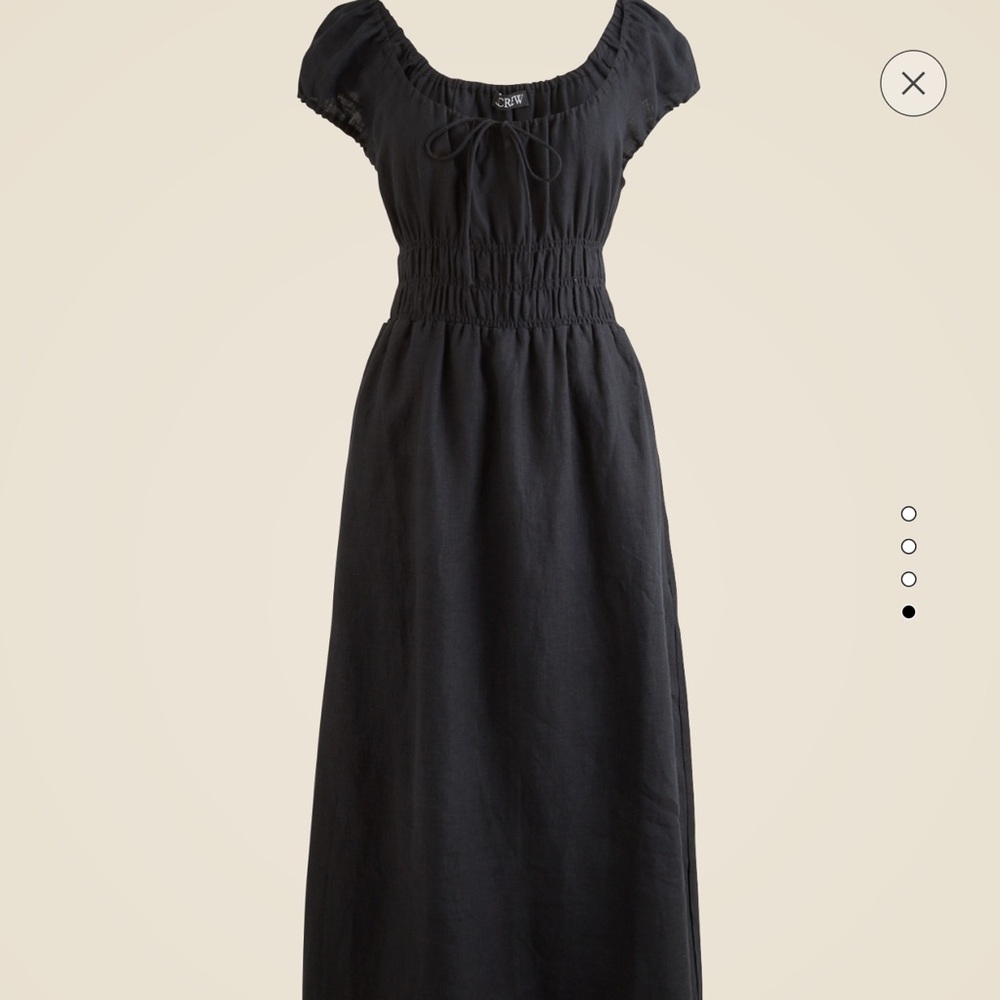J crew cap sleeve midi linen dress